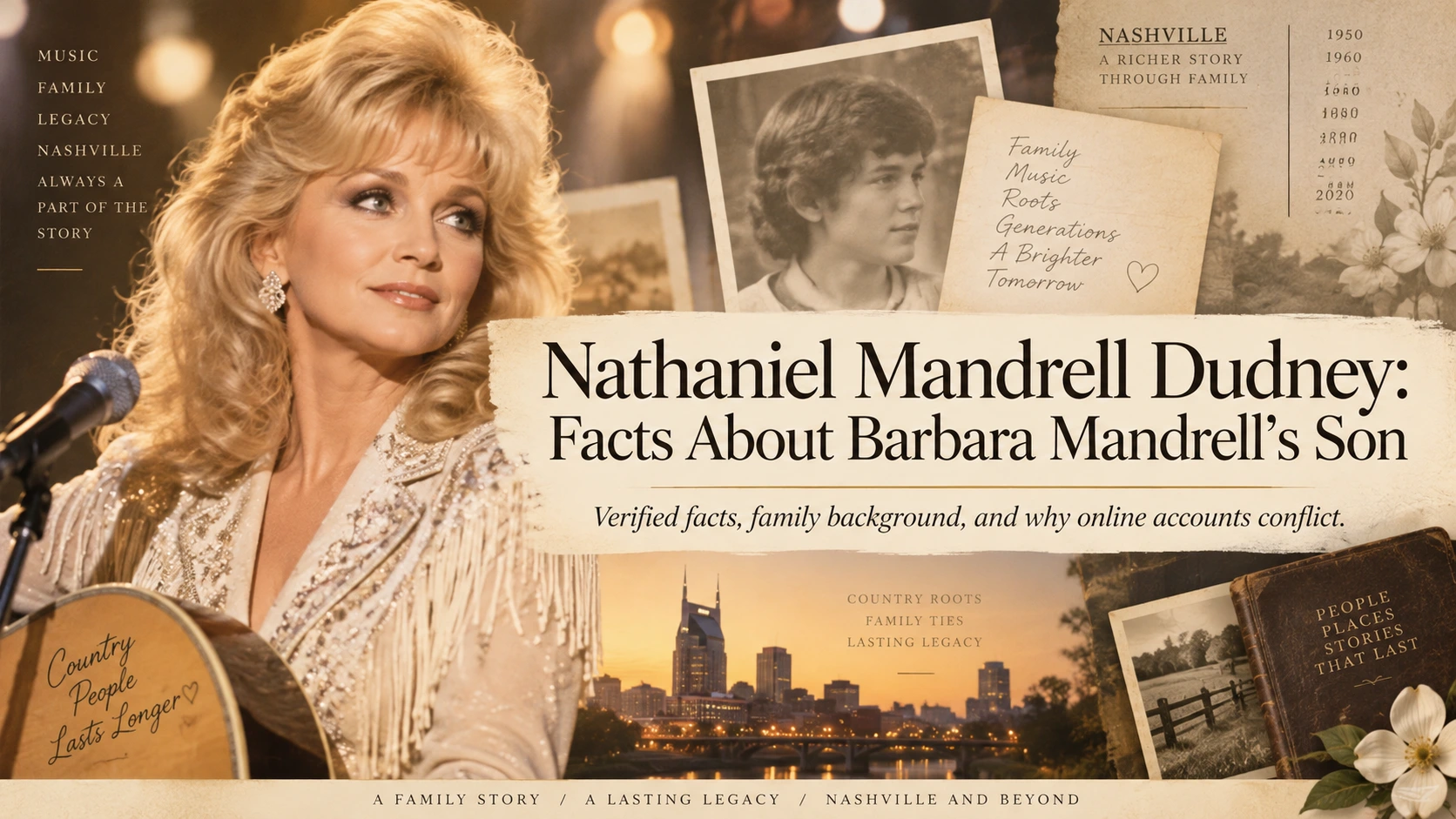 Nathaniel Mandrell Dudney feature image about Barbara Mandrell’s son, family background, and verified biographical facts.